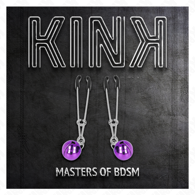 KINK - THIN BELL NIPPLE CLAMPS PURPLE 7 CM - Amore24