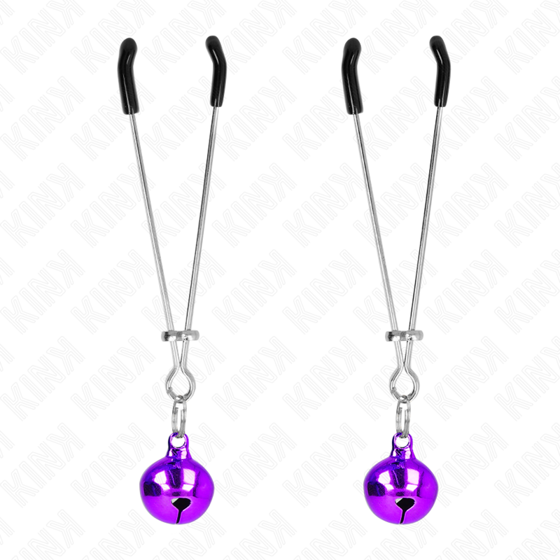 KINK - THIN BELL NIPPLE CLAMPS PURPLE 7 CM - Amore24
