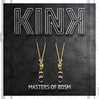 KINK - GOLD THIN NIPPLE CLAMPS WITH 3 BLACK GLASS BEADS 7 CM - Amore24