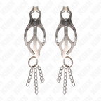 KINK - JAPANESE CLOVER NIPPLE CLAMPS WITH LITTLE CHAINS SILVER - Amore24