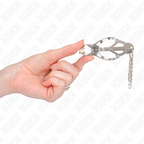 KINK - JAPANESE CLOVER NIPPLE CLAMPS WITH LITTLE CHAINS SILVER - Amore24