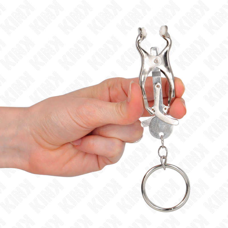 KINK - O-RING JAPANESE CLOVER NIPPLE CLAMPS SILVER - Amore24
