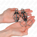 KINK - O-RING JAPANESE CLOVER NIPPLE CLAMPS SILVER - Amore24