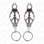 KINK - O-RING JAPANESE CLOVER NIPPLE CLAMPS SILVER - Amore24