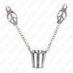 KINK - NIPPLE CLAMPS WITH A BUCKET SILVER - Amore24