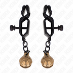 KINK - BELL JAW STYLE NIPPLE CLAMPS BLACK 7 CM - Amore24