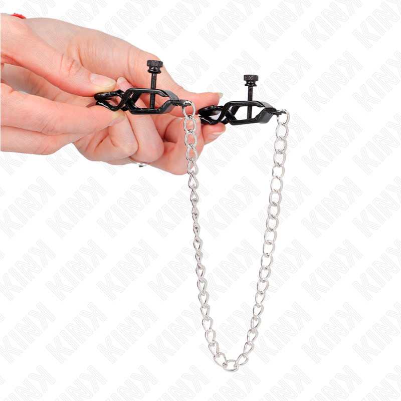 KINK - FLAT CHAIN NIPPLE CLAMPS SILVER 30 CM - Amore24