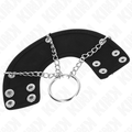 KINK - PENIS RING 4 CM CHAIN 7 CM METAL WITH LEATHER BELT - Amore24