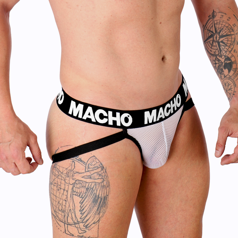 MACHO - MX26X1 JOCK GRID WHITE XL - Amore24