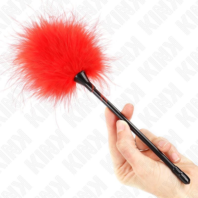 KINK - RED TICKLE FEATHERS USED FOR THE BONDAGE KIT 27 CM - Amore24