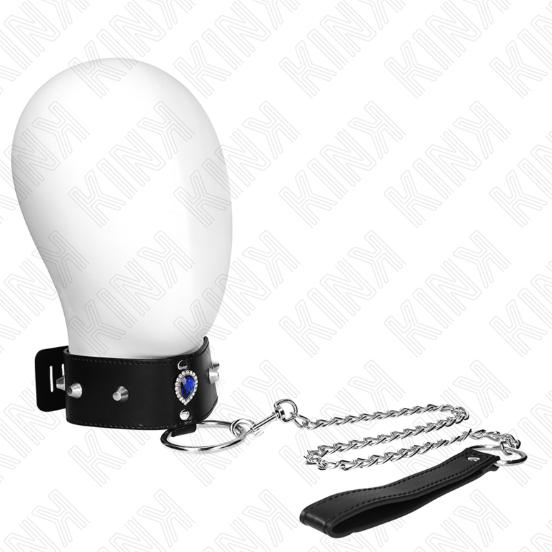 KINK - NECKLACE 65 CM WITH STRAP WITH BLUE DIAMONDS ADJUSTABLE 36-43 CM X 5 CM - Amore24