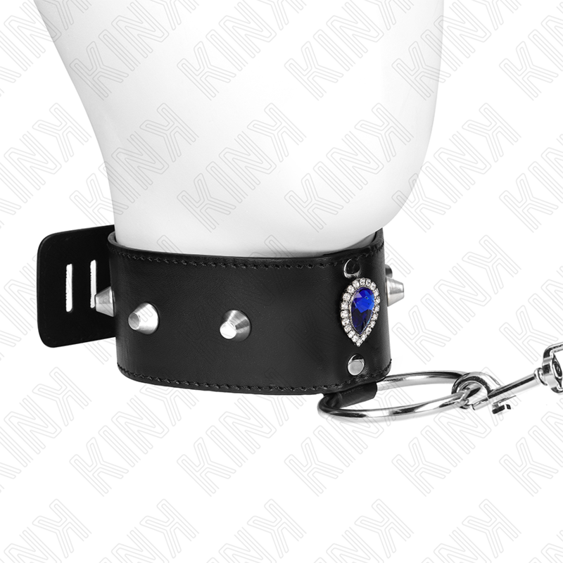 KINK - NECKLACE 65 CM WITH STRAP WITH BLUE DIAMONDS ADJUSTABLE 36-43 CM X 5 CM - Amore24