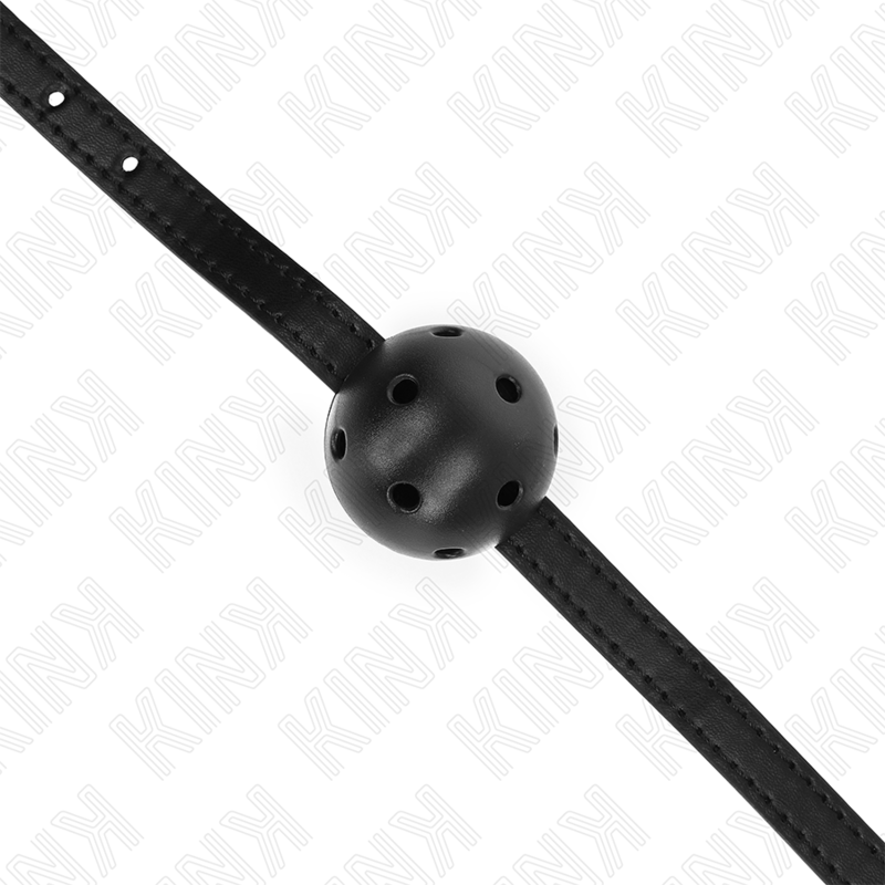 KINK - SIMPLICITY BLACK BREATHABLE BALL 4.5 CM GAG 62 x 1.5 CM - Amore24