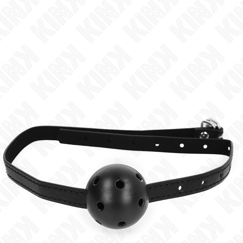 KINK - SIMPLICITY BLACK BREATHABLE BALL 4.5 CM GAG 62 x 1.5 CM - Amore24