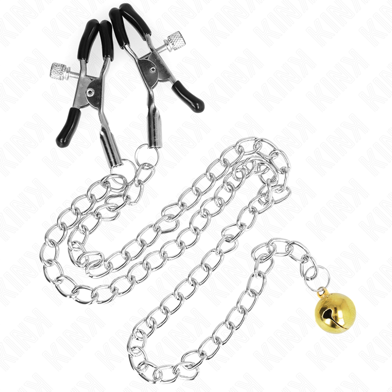 KINK - CHAIN NIPPLE CLAMPS WITH BELL 30 CM - Amore24