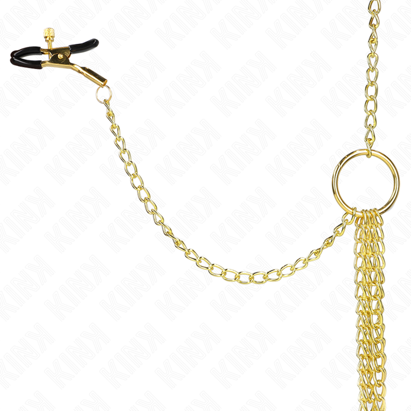 KINK - 4 NIPPLE AND CLIT CLAMPS ADJUSTABLE GOLD - Amore24