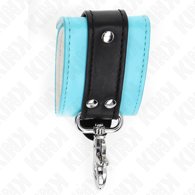 KINK - PREMIUM LOCKABLE WRIST RESTRAINTS BLACK / BLUE ADJUSTABLE 21-28 CM X 5.5 CM - Amore24