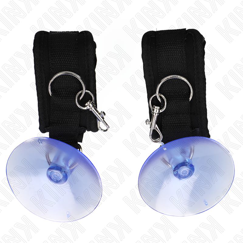 KINK - SUCTION CUP WRIST RESTRAINTS BLACK 29-40 CM X 5 CM - Amore24