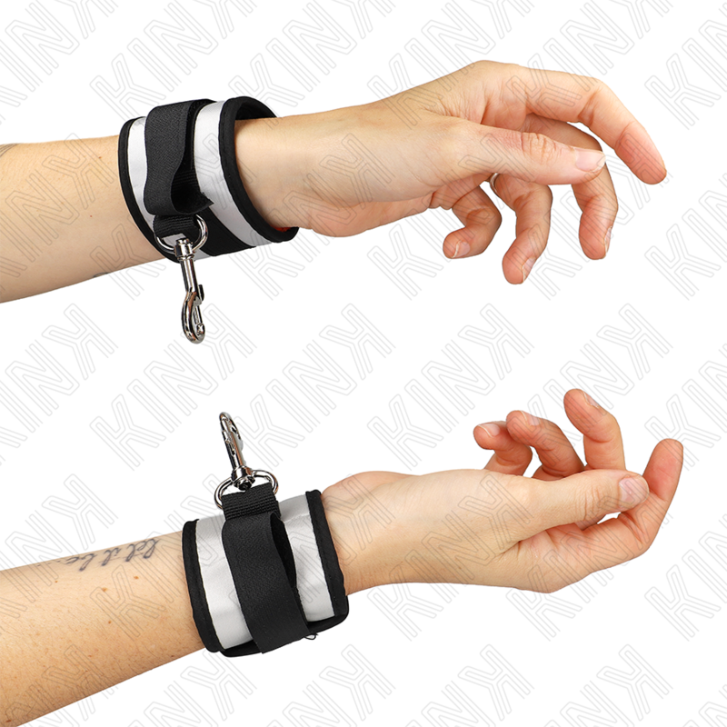 KINK - NEOPRENE WRIST CUFFS GREY 23 X 5 CM - Amore24