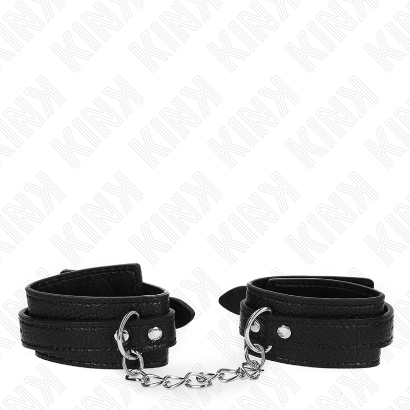 KINK - SNAKE PATTERN WRIST RESTRAINTS BLACK ADJUSTABLE 20-28 CM X 5.4 CM - Amore24