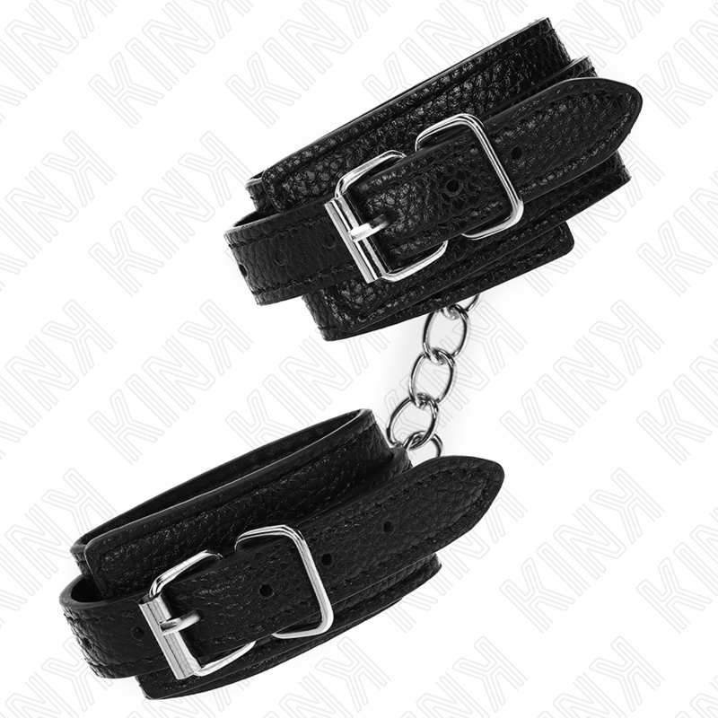 KINK - SNAKE PATTERN WRIST RESTRAINTS BLACK ADJUSTABLE 20-28 CM X 5.4 CM - Amore24
