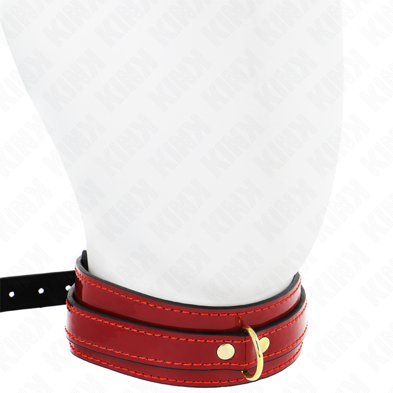 KINK - WINE RED ADJUSTABLE NECKLACE WITH GOLDEN DETAILS 29-42.5 CM X 4 CM - Amore24