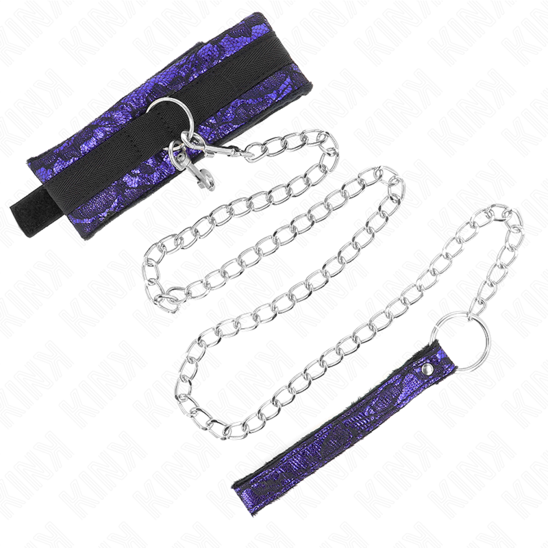 KINK - SHORT VELVET LACE NECKLACE WITH BELT 105 CM WITH NYLON TRIM 44 X 5.5 CM - Amore24