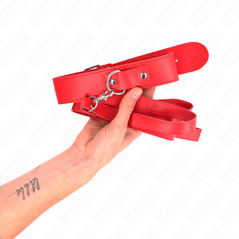 KINK - NECKLACE WITH BELT 116 CM ROJO STRAP ADJUSTABLE 32-50 CM X 8 CM - Amore24