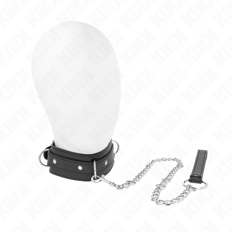 KINK - NECKLACE WITH LEASH 65 CM 3 RING MODEL 1 ADJUSTABLE 38-49 CM X 5 CM - Amore24