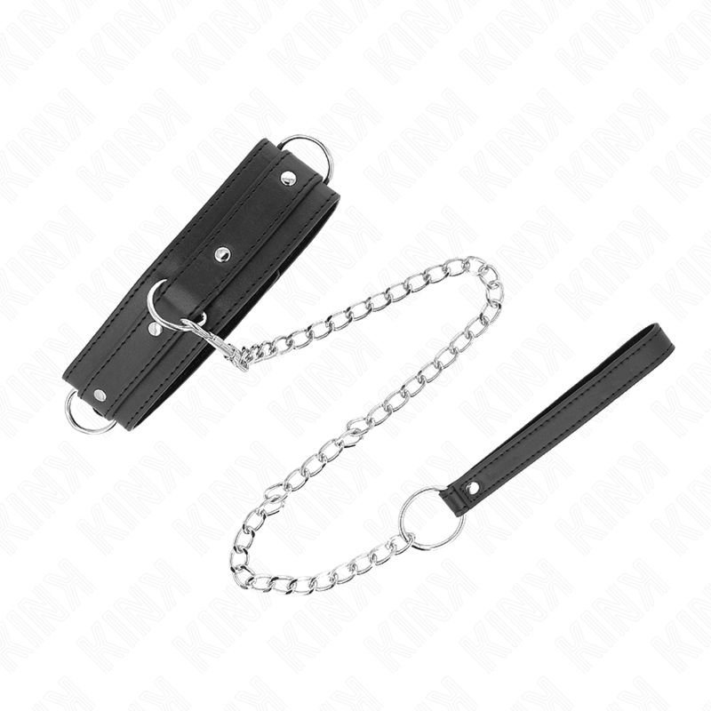 KINK - NECKLACE WITH LEASH 65 CM 3 RING MODEL 1 ADJUSTABLE 38-49 CM X 5 CM - Amore24