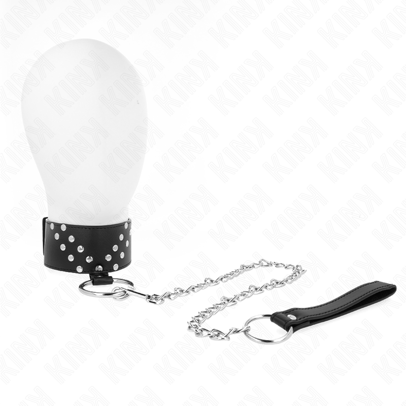 KINK - NECKLACE WITH BELT 65 CM WITH V RIVET ADJUSTABLE 36-43 CM X 5 CM - Amore24