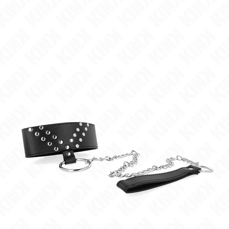 KINK - NECKLACE WITH BELT 65 CM WITH V RIVET ADJUSTABLE 36-43 CM X 5 CM - Amore24