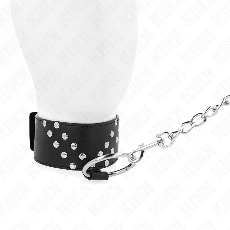KINK - NECKLACE WITH BELT 65 CM WITH V RIVET ADJUSTABLE 36-43 CM X 5 CM - Amore24