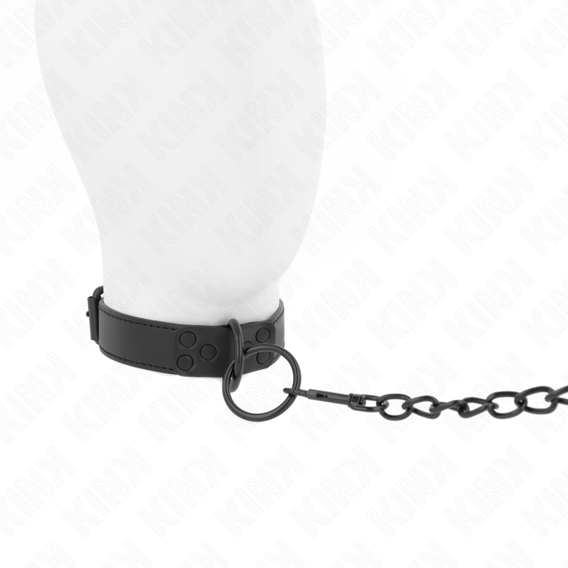 KINK - COLLAR WITH DARK LEASH 65 CM ADJUSTABLE 37-54 CM X 3 CM - Amore24