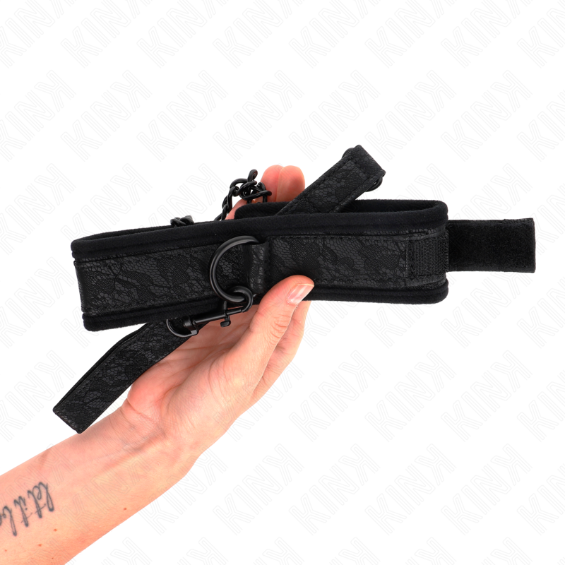 KINK - BASIC MODEL COLLAR WITH LEASH 77 CM MODEL 5 AJUSTABLE 34-54 CM X 5 CM - Amore24