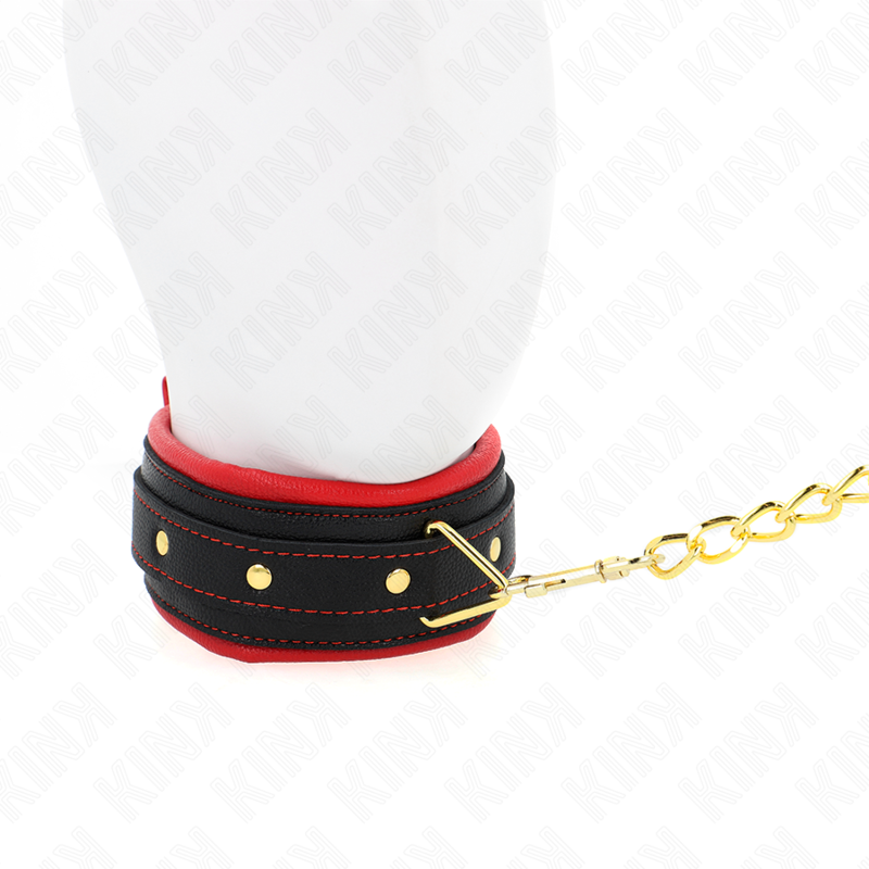 KINK - COLLAR WITH PLAIN FABRIC LEASH ADJUSTABLE 33-48 CM X 5.7 CM - Amore24