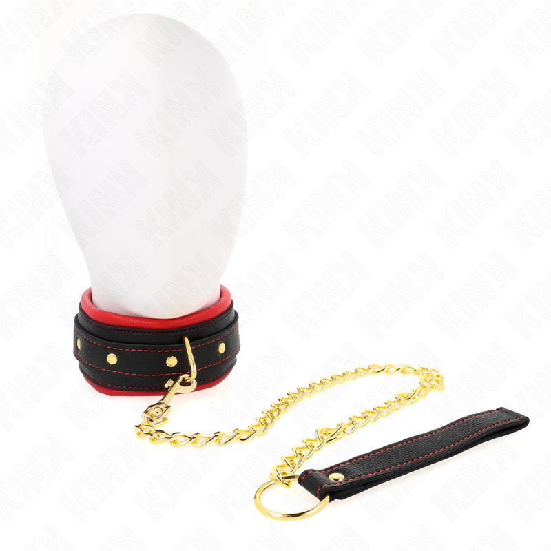 KINK - COLLAR WITH PLAIN FABRIC LEASH ADJUSTABLE 33-48 CM X 5.7 CM - Amore24