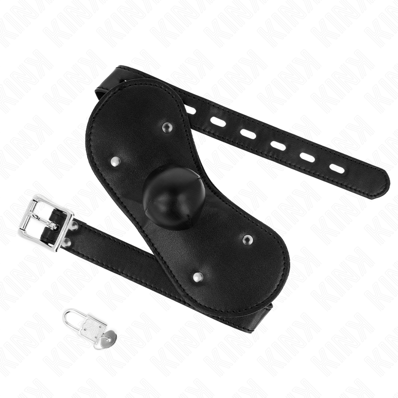 KINK - BALL GAG MOUTH MASK WITH LOCK ADJUSTABLE 42-60 CM - Amore24