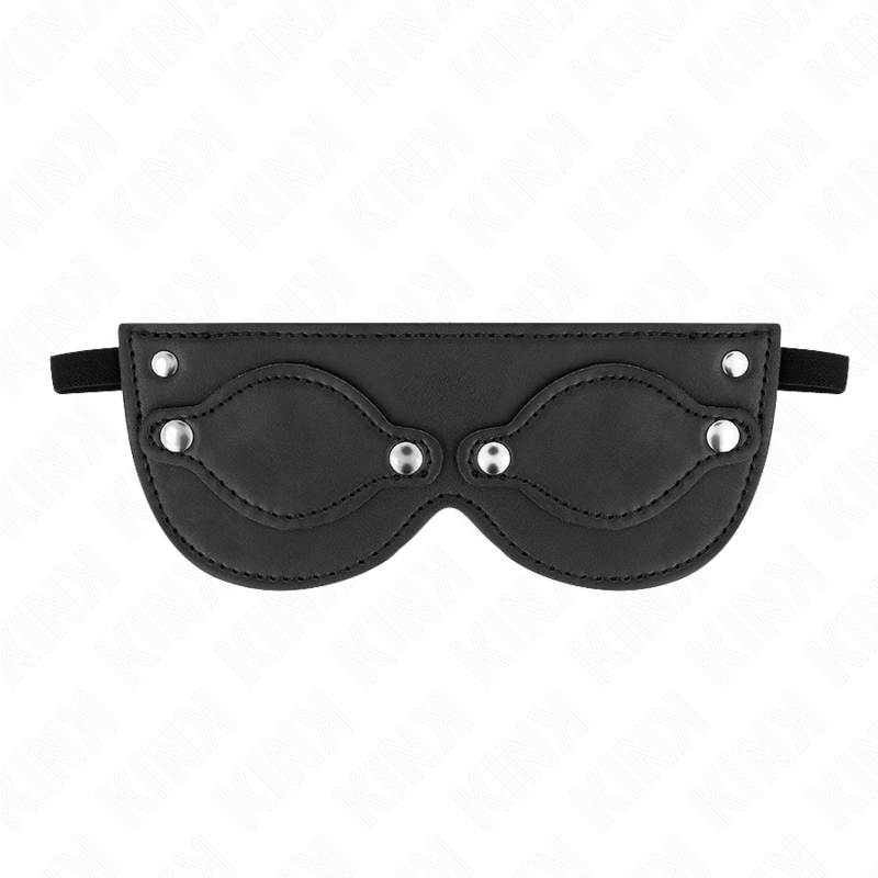 KINK - LEATHERETTE MASK WITH DETACHABLE EYE COVERS 22 x 9 CM - Amore24