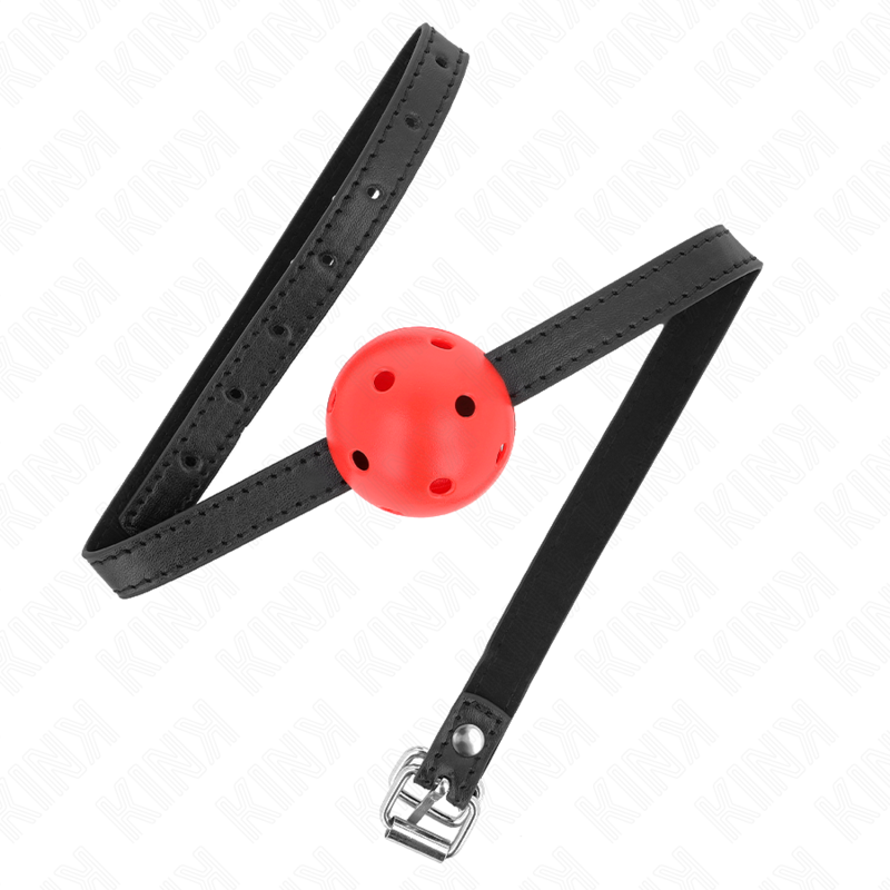 KINK - SIMPLICITY RED BREATHABLE 4.5 CM BALL GAG 62 x 1.5 CM - Amore24