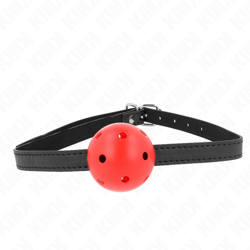 KINK - SIMPLICITY RED BREATHABLE 4.5 CM BALL GAG 62 x 1.5 CM - Amore24