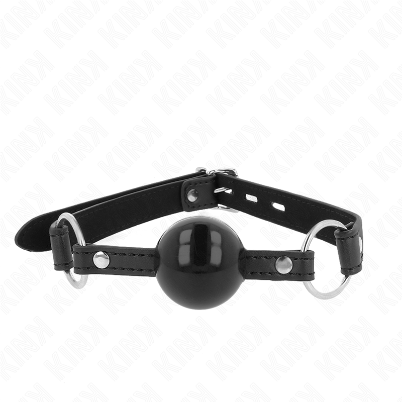 KINK - TPE BALL 4 CM GAG WITH BLACK LOCK 60 x 2 CM - Amore24
