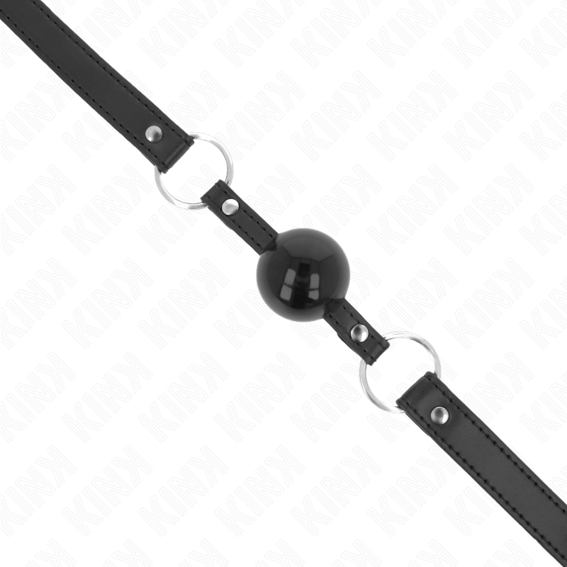 KINK - TPE BALL 4 CM GAG WITH BLACK LOCK 60 x 2 CM - Amore24