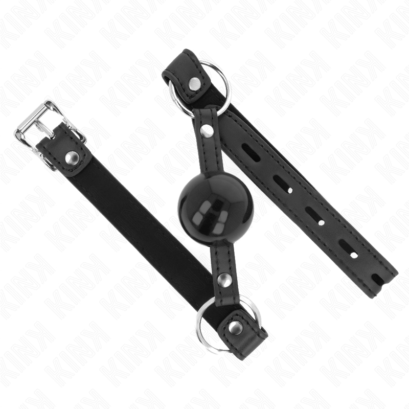 KINK - TPE BALL 4 CM GAG WITH BLACK LOCK 60 x 2 CM - Amore24