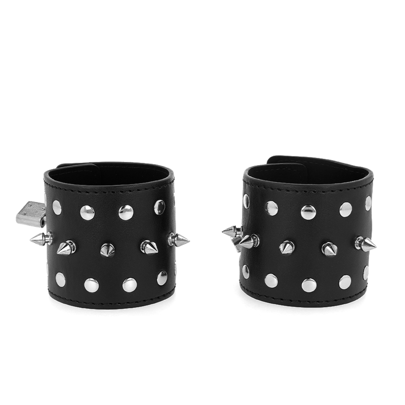 KINK - PUNK WRIST RESTRAINTS WITH SPIKES 25 X 6 CM - Amore24