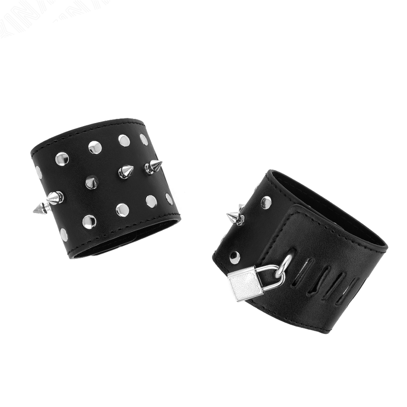 KINK - PUNK WRIST RESTRAINTS WITH SPIKES 25 X 6 CM - Amore24