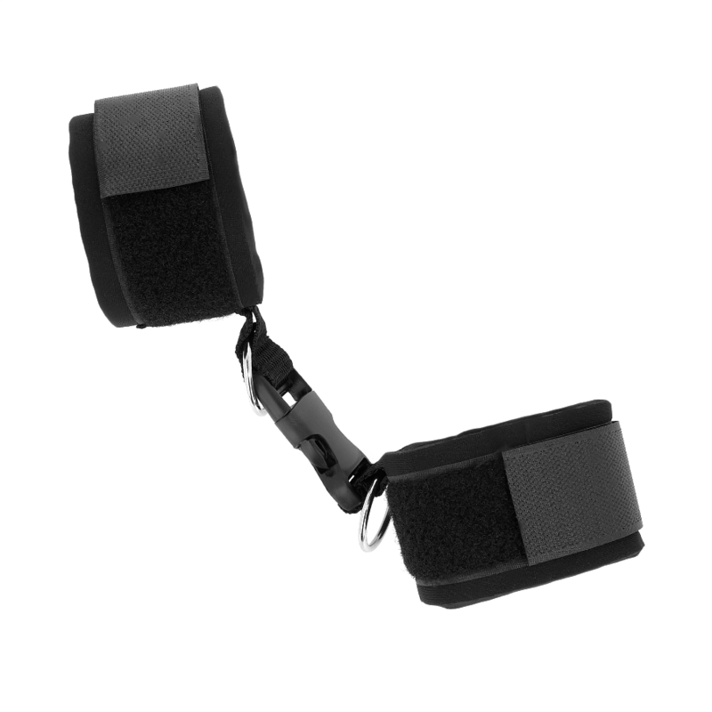 KINK - NEOPRENE HOOK&LOOP FASTENER WRIST RESTRAINTS BLACK ADJUSTABLE 22-34 CM - Amore24