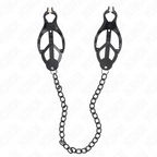 KINK - JAPANESE CLOVER NIPPLE CLAMPS WITH CHAIN BLACK 30 CM - Amore24