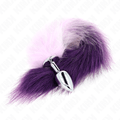 KINK - ANAL PLUG SIZE S 7 X 3 CM WITH SYNTHETIC TAIL 40 CM PURPLE - Amore24