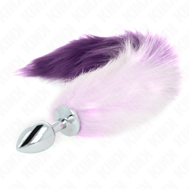 KINK - ANAL PLUG SIZE S 7 X 3 CM WITH SYNTHETIC TAIL 40 CM PURPLE - Amore24